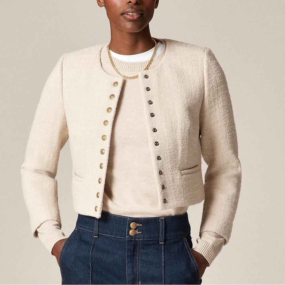J crew natural Bridgette lady jacket in tweed